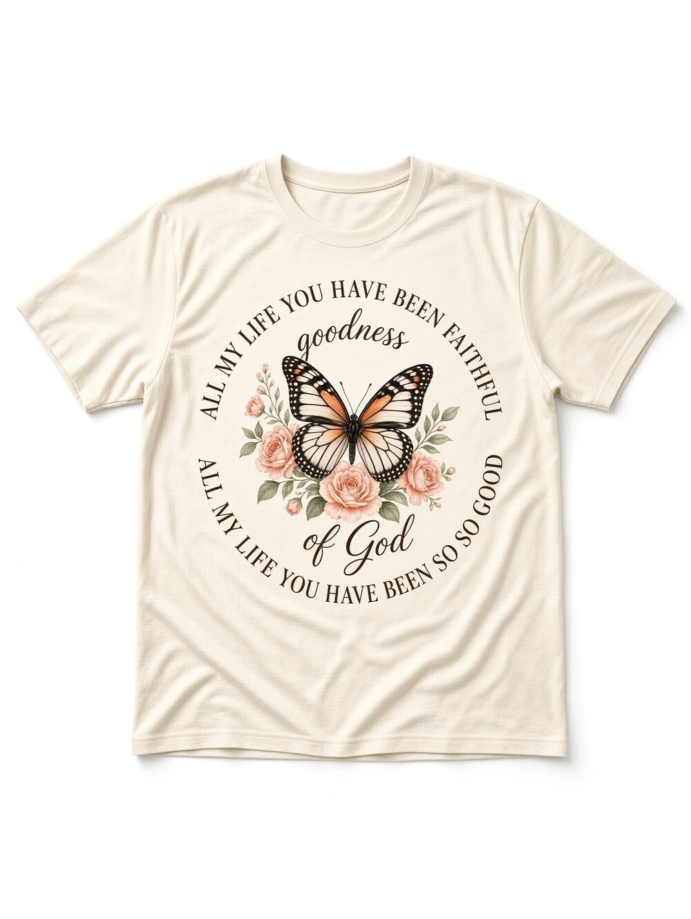 4Pcs 10" Goodness of God Butterfly Floral DTF Transfer